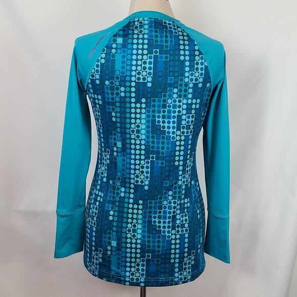 Under Armor Cold Gear V neck snap front long sleeve top Medium - Picture 4 of 11